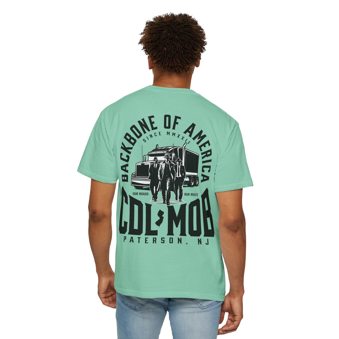 Backbone of America T-Shirt with Trucking Theme