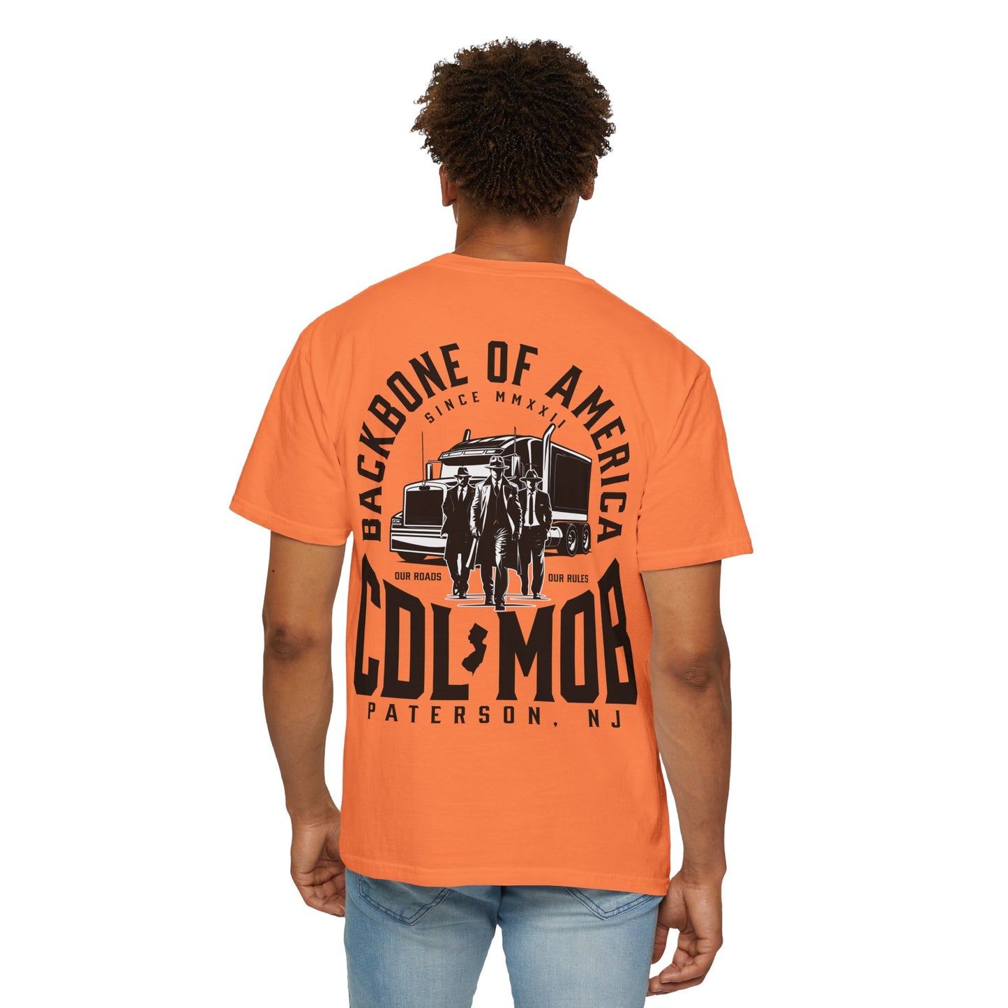Backbone of America T-Shirt with Trucking Theme