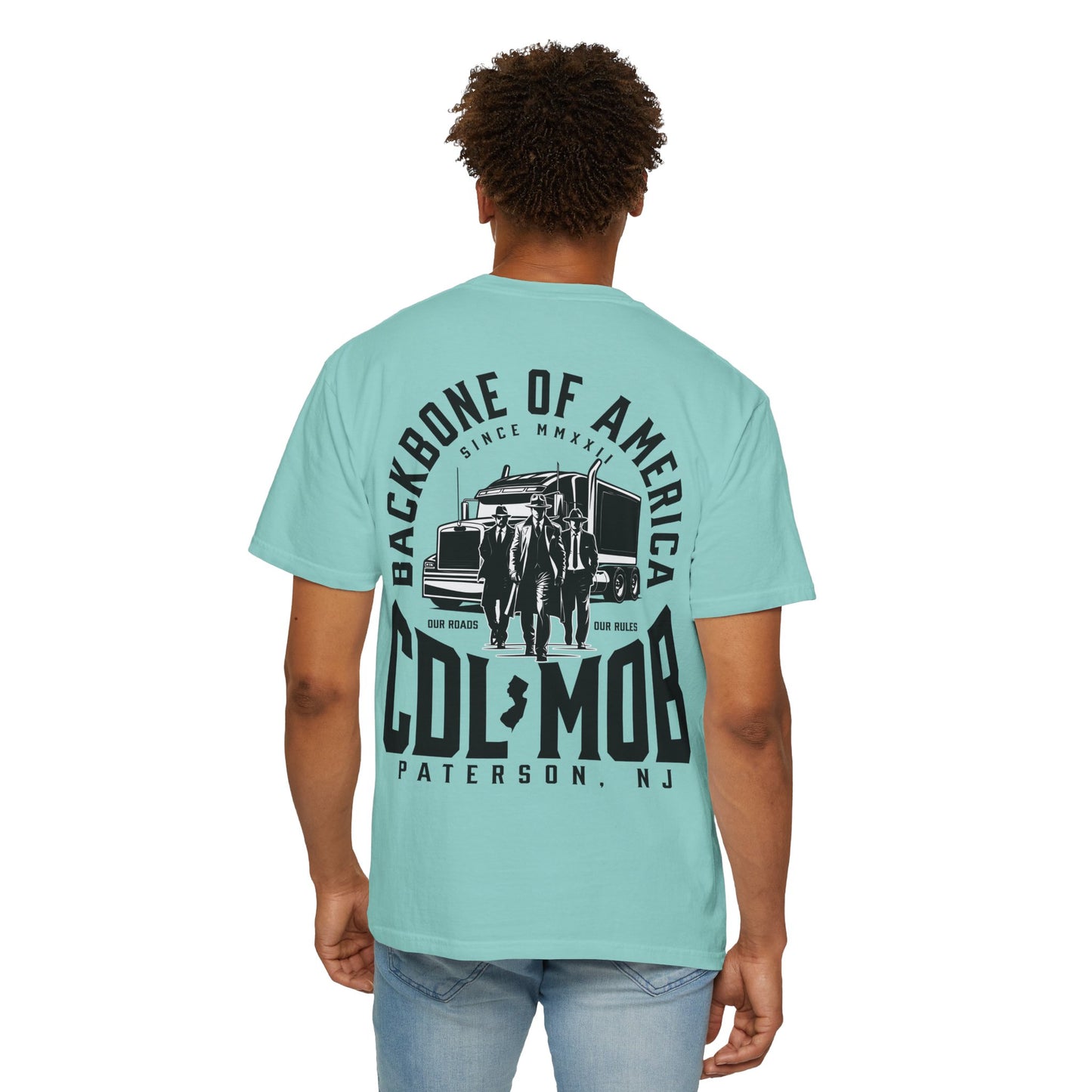 Backbone of America T-Shirt with Trucking Theme