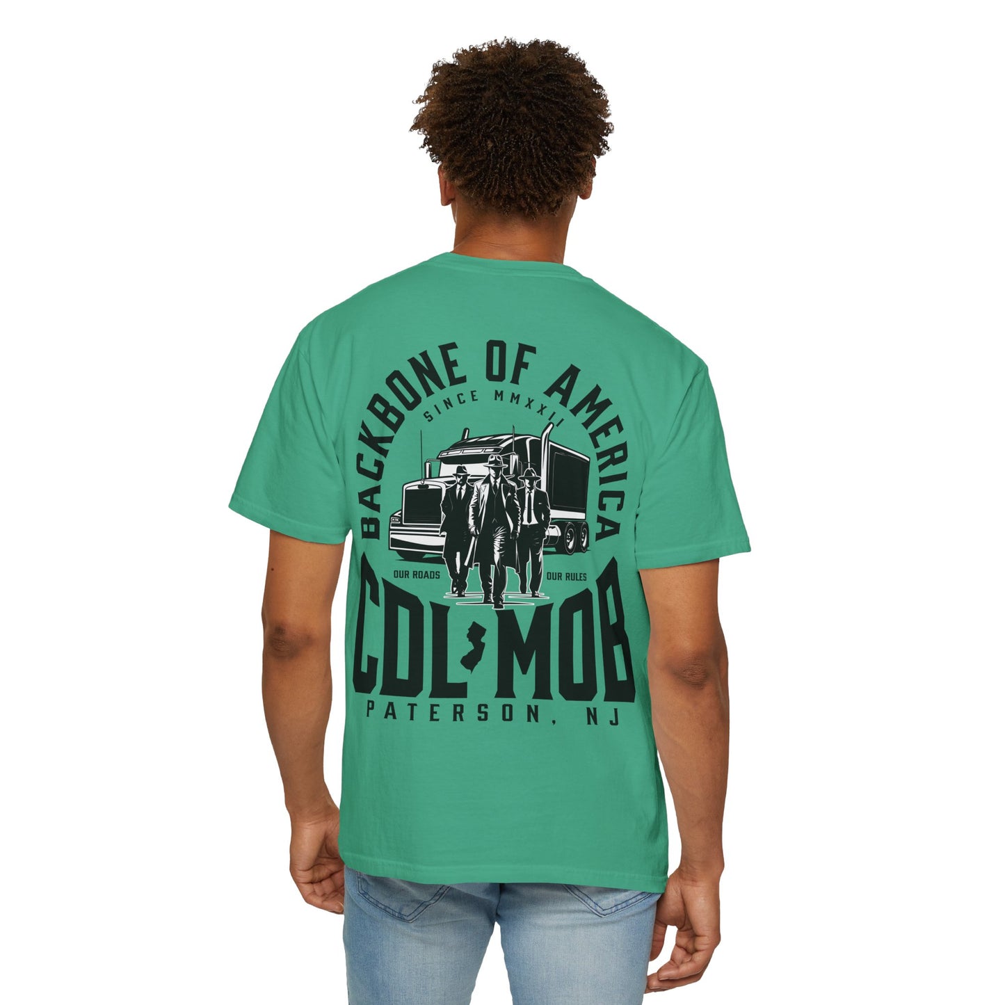 Backbone of America T-Shirt with Trucking Theme